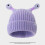 Gebreide muts met paarse LED-ogen, warme wintermuts 4