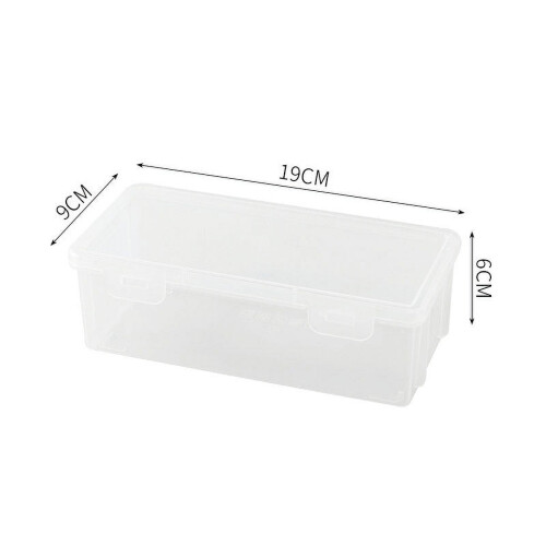 Plastic Pencil Case Box, Large Crayon Maker Pen Organizer, Clear Plastic Containers with Snap Lids, Stackable Storage Boxes Office Supplies, 3 Pack 1