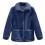 Giacca invernale da donna in pile blu, leggera. 2