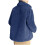 Giacca invernale da donna in pile blu, leggera. 5