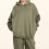 Sweat à capuche chaud oversize doublé en coton pour l'hiver 4