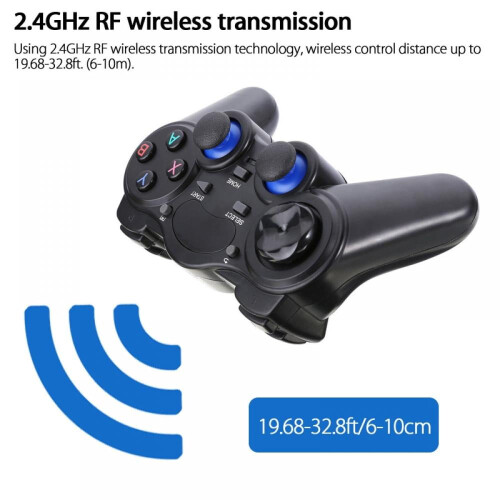 Controller wireless da 2,4 GHz per PC, joystick con doppia vibrazione per PC, PS3, telefono Android, TV Box 2