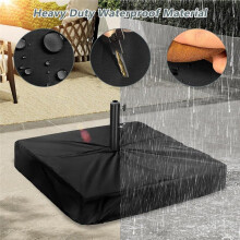 Patio Umbrella Base Cover Waterproof Outdoor Cantilever Umbrella Stand Base Cover 42"L X 42"W X 5"H Black