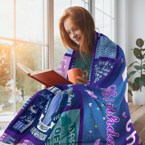 Sweet16Gifts για κορίτσια – Κουβέρτα γενεθλίων 60"x50", συμβατή με έφηβες κοπέλες, κόρες, 1