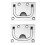 Flush Pull Handle Silver Stainless Steel 2 pcs 6