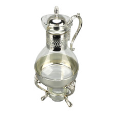 Glas-Kaffeekannen-Set Silber 35,516,514,5 cm