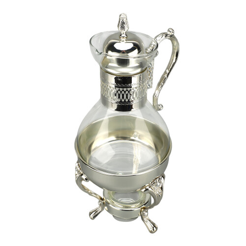 Glas-Kaffeekannen-Set Silber 35,516,514,5 cm