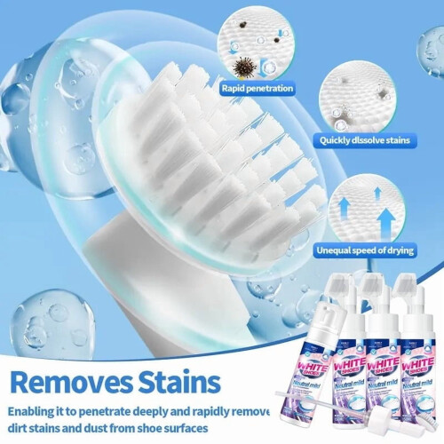 Nettoyant moussant pour chaussures, sans eau, 1 kit 2