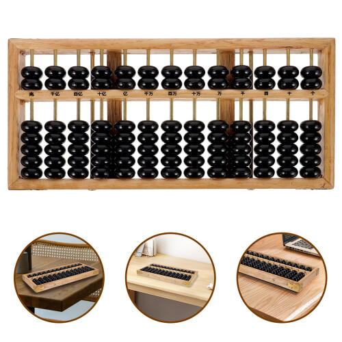 DEEPCRAFF Abacus Math Wooden Educational Tool Khaki 1Pack 2