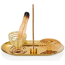 4 St RöKelsehåLlare, SalviahåLlare, RöKelsebräNnare för RöKelsepinnar/Spiral RöKelse/RöKelsekottar, för Meditationsyogarummet