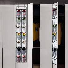 2 Stuks - Schoenenorganizer met Meerdere Niveaus, Grote Diepe Zakken, Ideaal voor Het Opbergen van Sneakers en Laarzen