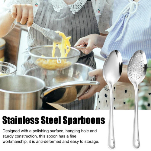 Seebee Table Spoons/ Strainer Spoon StainlStl Dinner A3W6 Tablespoons Flatwa 1