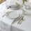 Σετ 4 χαρτοπετσετών Harmony Scroll από ύφασμα Damask (18"x18", λευκό) – για κάθε μέρα, πάρτι, 6