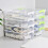 4-layer stackable transparent plastic storage box covers, partitioned drawer storage boxes 4