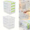 4-layer stackable transparent plastic storage box covers, partitioned drawer storage boxes 6