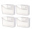 Mini-Hängeetui, transparent, PP-Organizer, 4 Stück 4