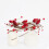 Guirlanda de galhos em formato de coração vermelho com velas e frutinhas vermelhas, 30 cm (12 polegadas) 7