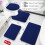 Tapete de banheiro em chenille azul-marinho, 76 x 51 cm (30 x 20 polegadas) 2