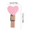 Mollette da bucato in legno a forma di cuore rosa, 10 pezzi 2