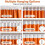 Orange Curtains Summer Fall Decor 52x90 Inch Back Tab Rod 3
