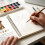 Τετράδιο εργασίας ακουαρέλας και σετ ζωγραφικής 16 χρωμάτων με πινέλο 4