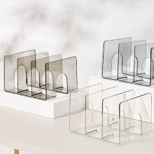 Schreibtisch-Buchregal transparent 3 Fächer