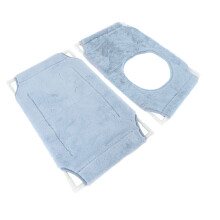 Hamaca azul de doble capa para gatos 33 libras 48x31x78cm