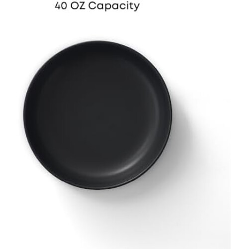 Matte Black Stoneware Serving Bowls Set of 4 1