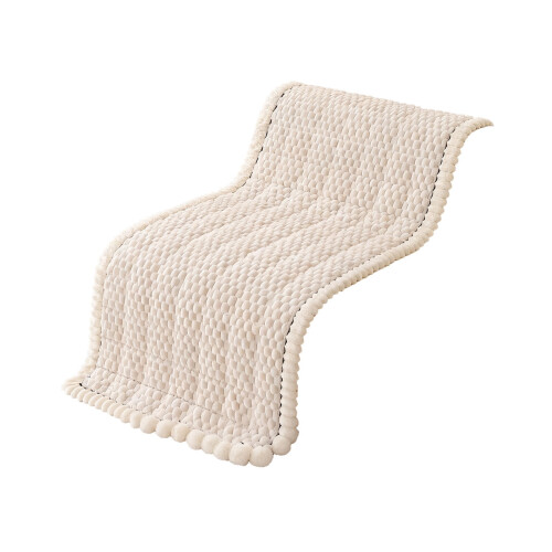 Plush non-slip sofa cushion white 27.5x59 in 1