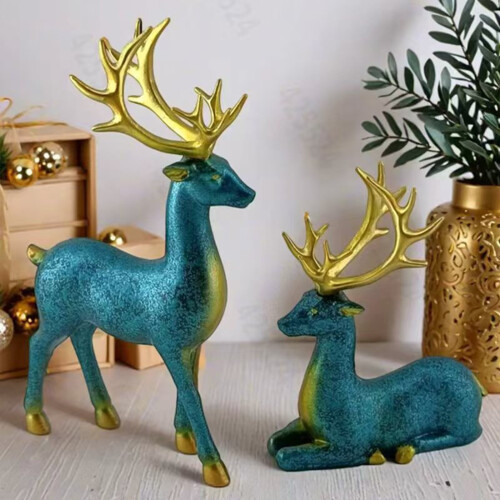 Plastfigurer av reinsdyr, julepynt, 2-pakning 1