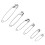 Durable Stainless Steel Safety Pins Assorted Sizes 8