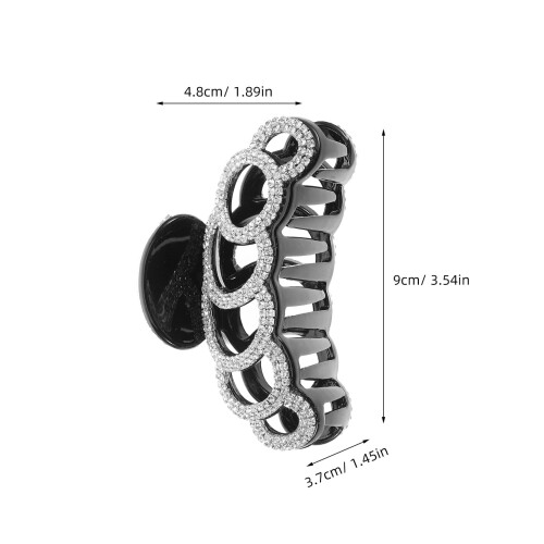 Fermaglio per capelli in resina con strass – Nero o Bianco 1