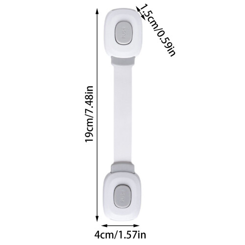 Chiusura di sicurezza per bambini con un solo tocco, in plastica, 19 cm 2