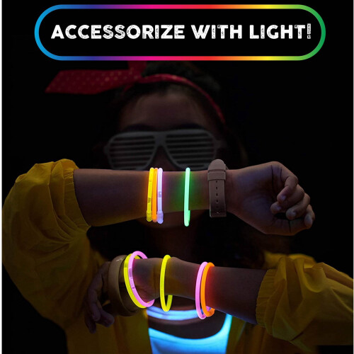 Συσκευασία 200 τεμαχίων 8" Glow Sticks για πάρτι και Halloween 1