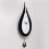 Water Shape Wall Clock Swinging Digital Pendulum Clocks Black 6
