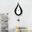Water Shape Wall Clock Swinging Digital Pendulum Clocks Black 7