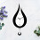 Water Shape Wall Clock Swinging Digital Pendulum Clocks Black 8