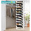 Clear over-door shoe organizer 10-tier deep pockets black 2
