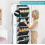Clear over-door shoe organizer 10-tier deep pockets black 4