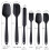 6-Piece Black Food-Grade Silicone Spatula Set 2