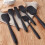 6-Piece Black Food-Grade Silicone Spatula Set 4