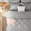 Σετ παπλωμάτων Queen Light Grey 7 τεμαχίων 2