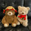 Teddybär-Plüschpuppe mit Blumen, 30 cm 2