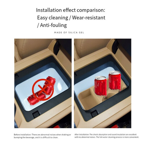 For  Leopard 8 DENZA B8 2025 /26 Car Silicone Refrigerator Storage Box Restyling Tray Interior Storage Yellow 1