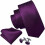 Men's Silk Tie Extra Long Solid Color Wedding Necktie 2
