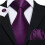 Men's Silk Tie Extra Long Solid Color Wedding Necktie 3