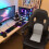 Scaun de gaming Lacoo cu spătar central, ergonomic, din piele PU, pentru computer, cu cotiere, alb 8