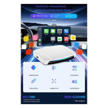 Carlinkit TV Box 8+128G Android 13 UHD 6225 Carplay Sem Fio Android Auto Adaptador Compatível Sem Fio
