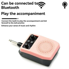 Ampli Guitare Électrique 5W Portable avec Intégré, 4 Effets, Rechargeable, Idéal pour la Pratique