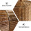 Woven Plastic Waste Basket with Lid, Light Brown, 1 Set 5